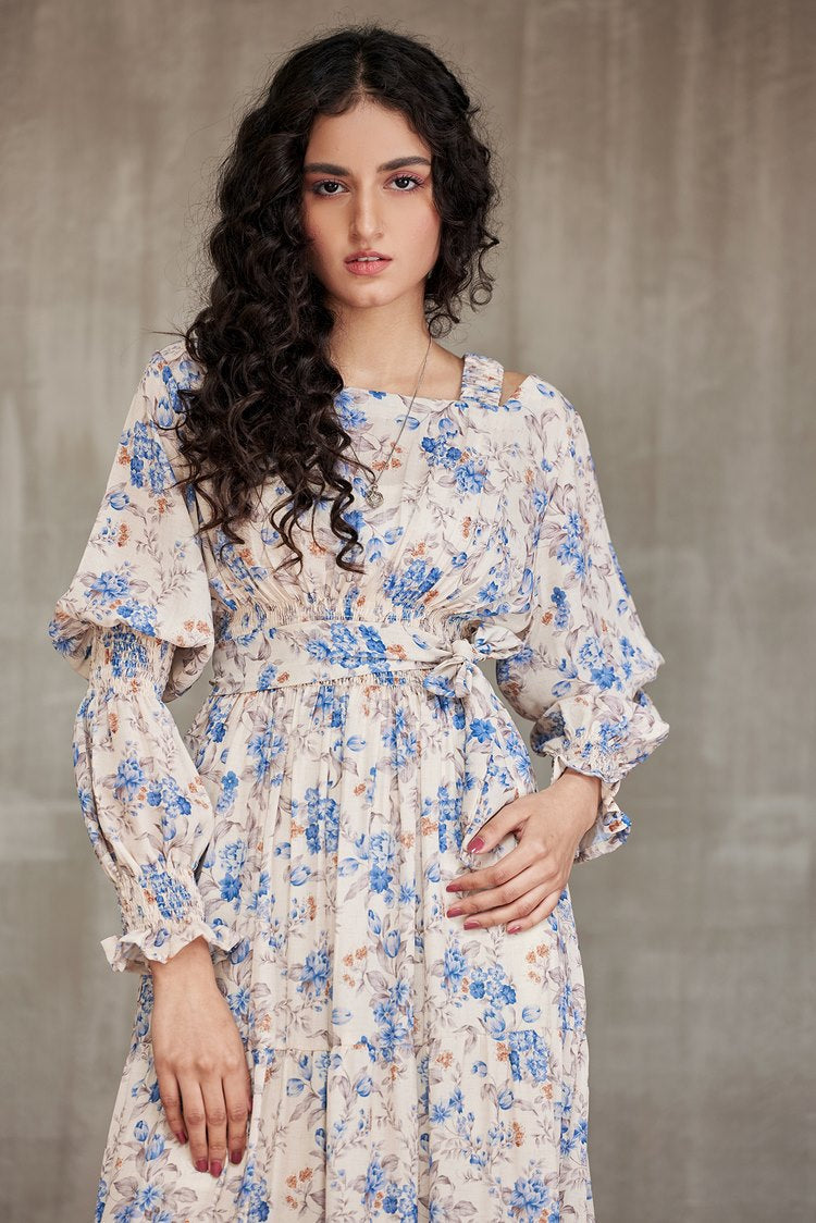 Picture of Ellena - Western Georgette Dress - Available at Raja Sahib