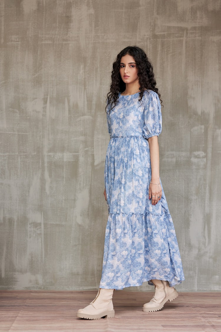 Picture of Ellena - Western Georgette Dress - Available at Raja Sahib