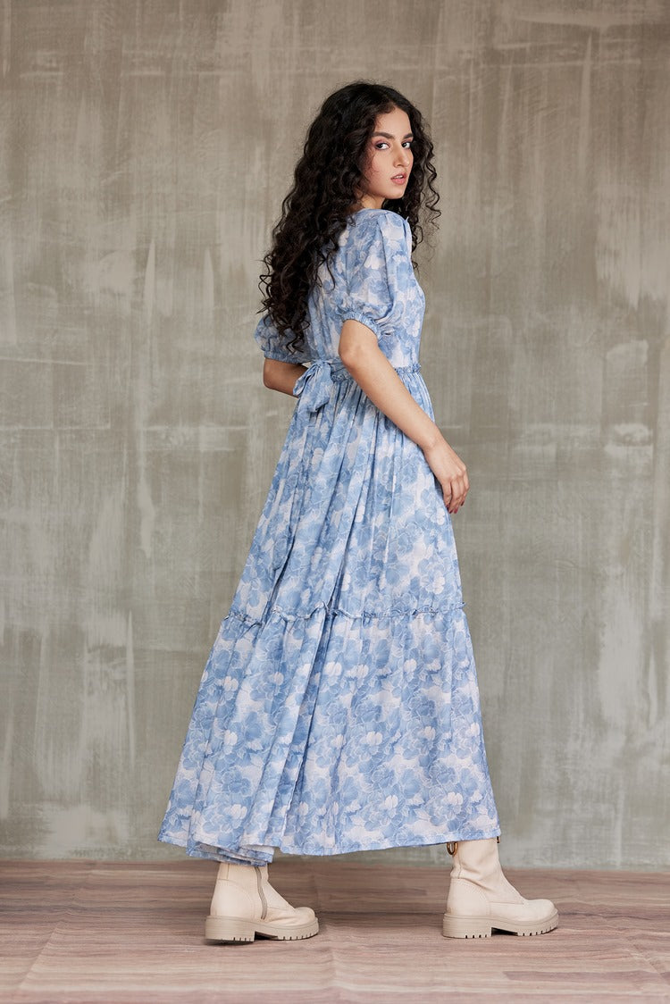 Picture of Ellena - Western Georgette Dress - Available at Raja Sahib