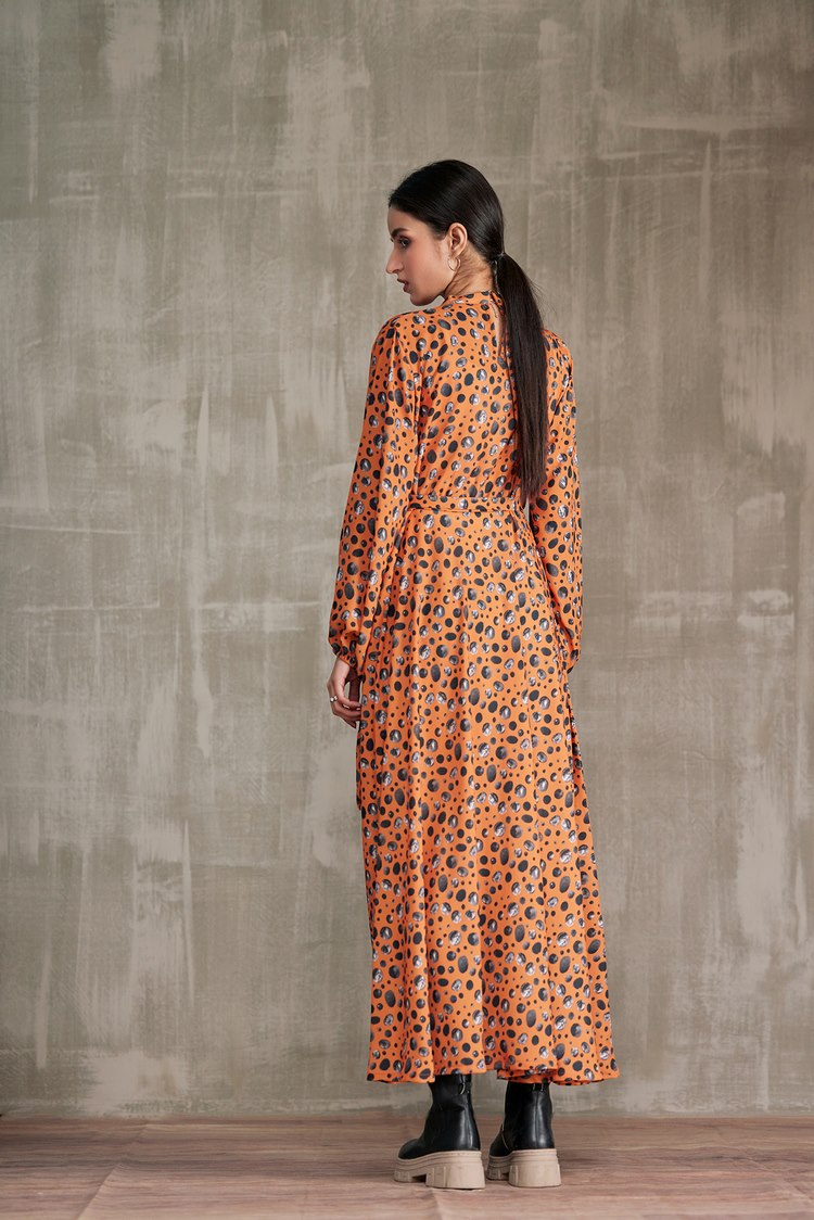 Picture of Ellena - Western Georgette Dress - Available at Raja Sahib