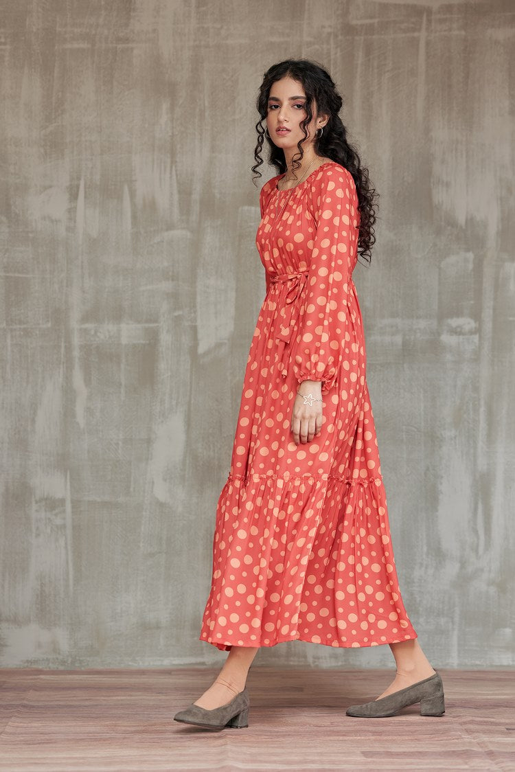 Picture of Ellena - Western Georgette Dress - Available at Raja Sahib