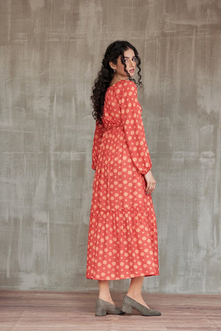 Picture of Ellena - Western Georgette Dress - Available at Raja Sahib