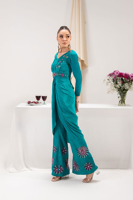 Picture of Maria Osama Khan - Tiffany Pret Collection Vol 1 - Aquamarine - Available at Raja Sahib