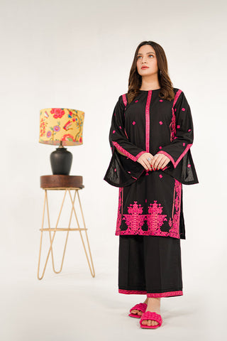 B2 - Tribal Black Embroidered 2-PC Lawn Suit