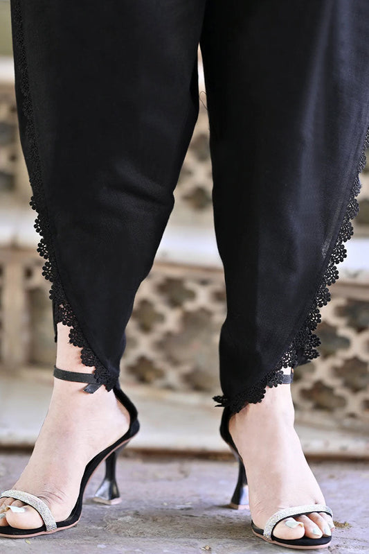 Picture of Ethereal - Black Embellished Trouser - Available at Raja Sahib