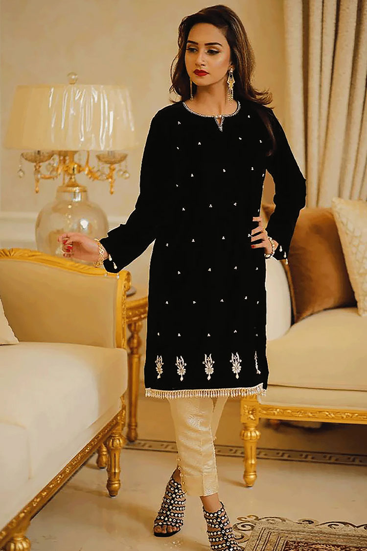 Picture of RJS Pret - Winternalia RTW Collection - Black Night - Available at Raja Sahib