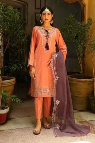 C2 - Maahru Embroidered Lawn 3-PC Suit