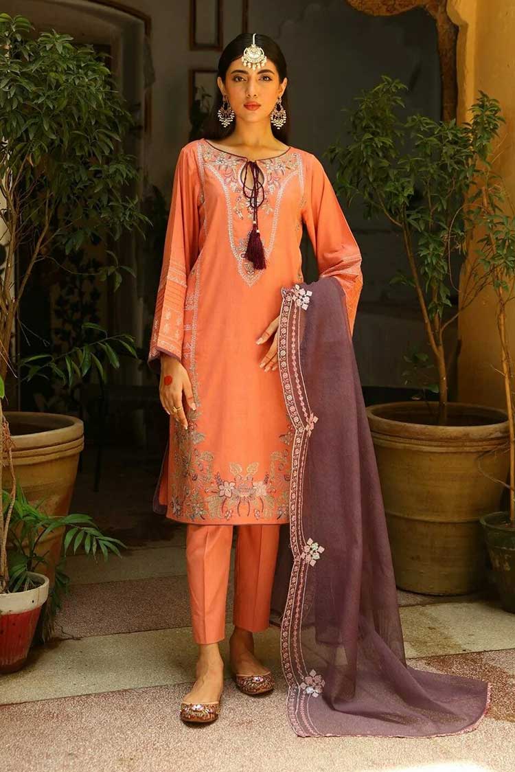 Picture of Shanyera - C2 - Maahru Embroidered Lawn 3-PC Suit - Available at Raja Sahib