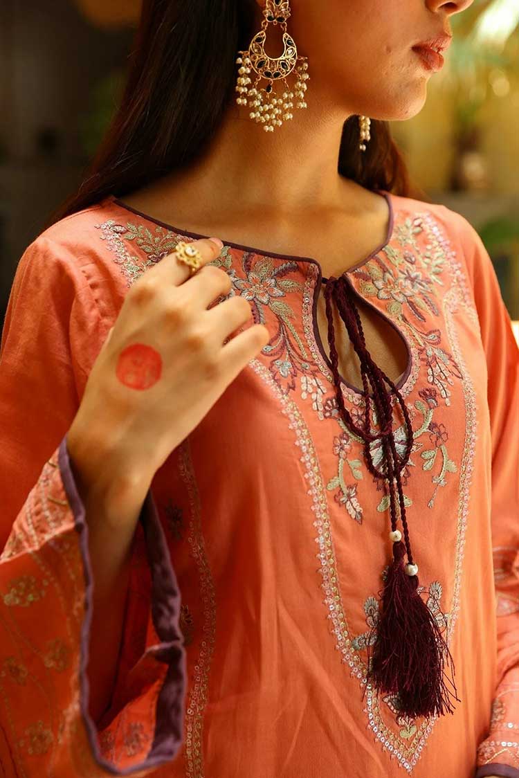 Picture of Shanyera - C2 - Maahru Embroidered Lawn 3-PC Suit - Available at Raja Sahib