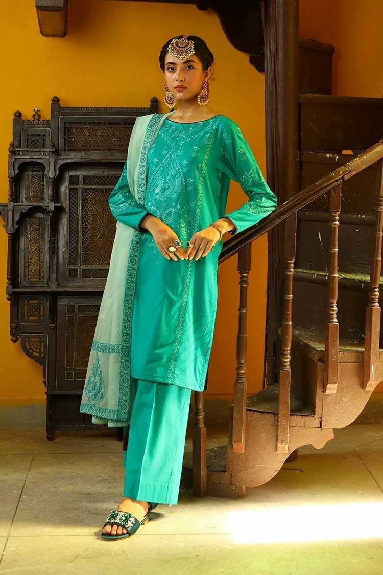 Picture of Shanyera - C7 - Bahhar Embroidered Lawn 3-PC Suit - Available at Raja Sahib