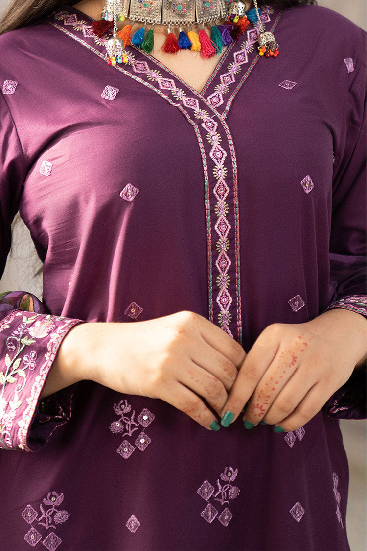 Picture of Safwa - CCS 03 Crystal Cambric 3 Piece Embroidered Collection Vol 01 - Available at Raja Sahib