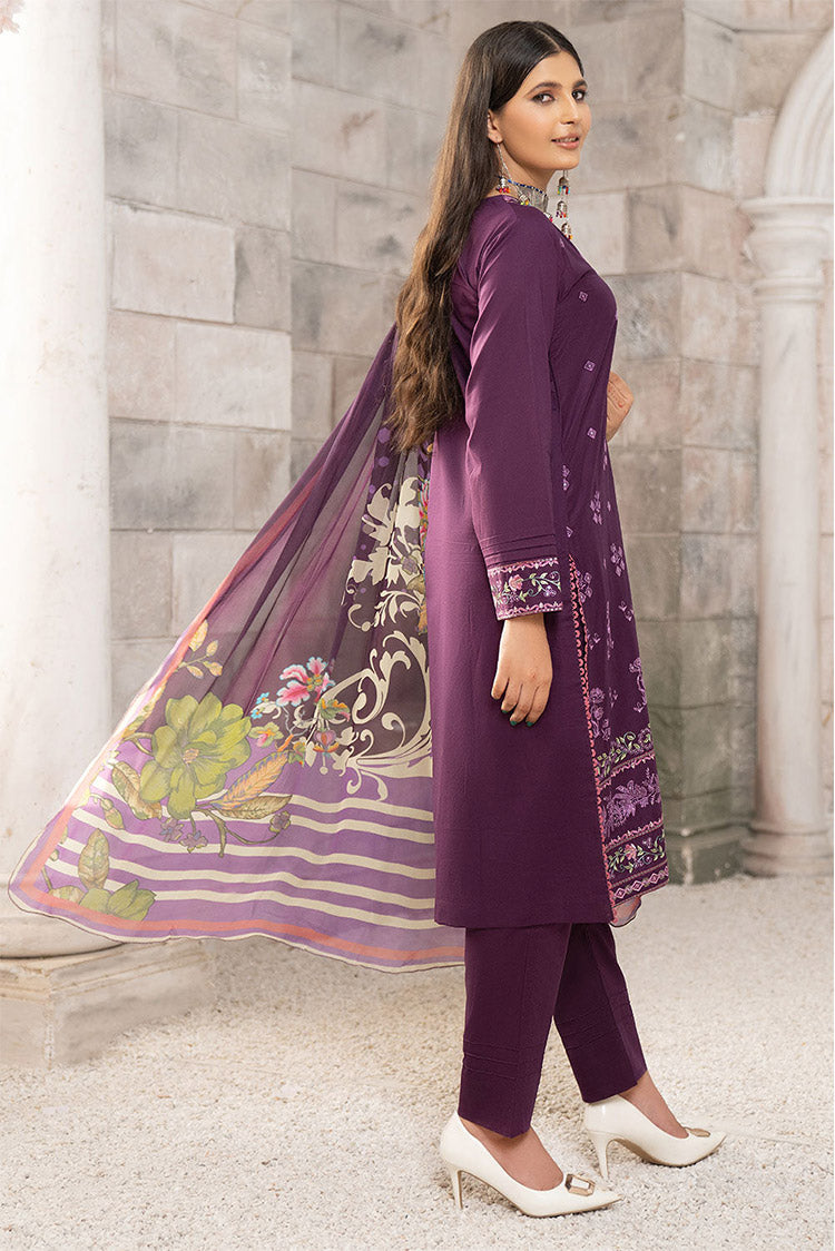 Picture of Safwa - CCS 03 Crystal Cambric 3 Piece Embroidered Collection Vol 01 - Available at Raja Sahib