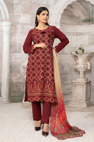 Picture of Safwa - CCS 07 Crystal Cambric 3 Piece Embroidered Collection Vol 01 - Available at Raja Sahib