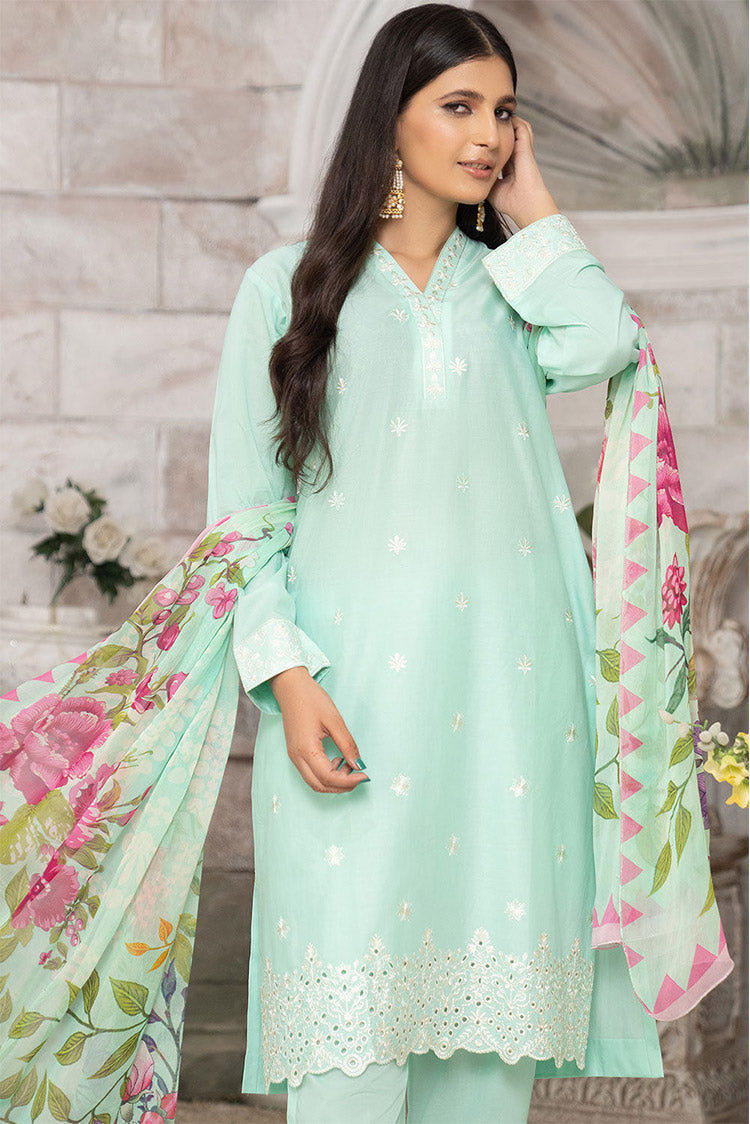 Picture of Safwa - CCS 09 Crystal Cambric 3 Piece Embroidered Collection Vol 01 - Available at Raja Sahib