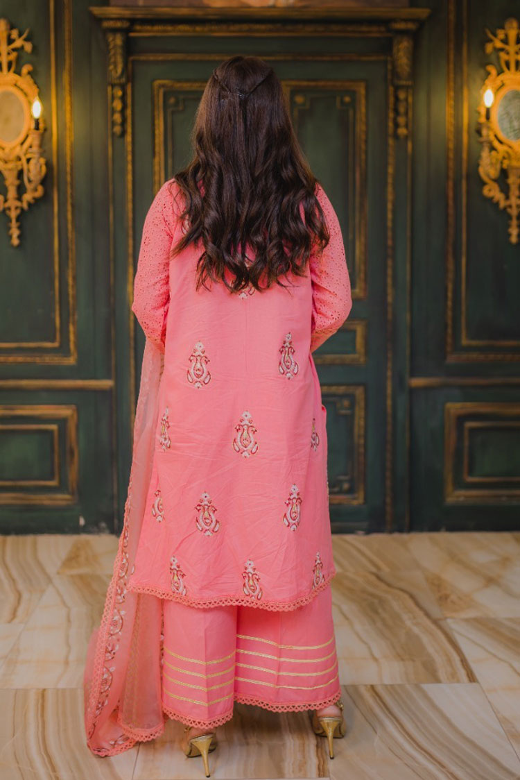 Picture of RJS Pret - Block Kari Exclusive Collection - Coral Star - Available at Raja Sahib