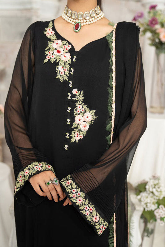 Picture of Hemstitch - Chiffon Pret Collection - Nightfall - Available at Raja Sahib