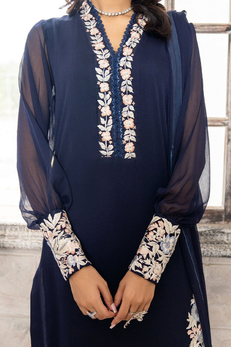 Picture of Hemstitch - Chiffon Pret Collection - Blue Bell - Available at Raja Sahib