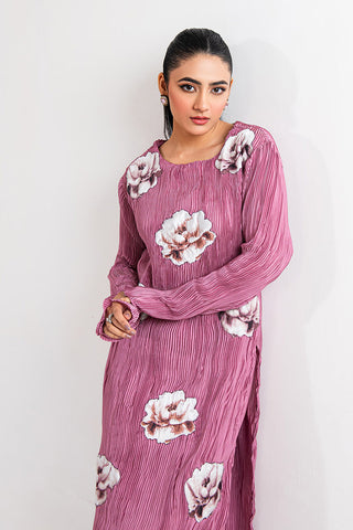 Claire Pleated Silk Collection - Rosy