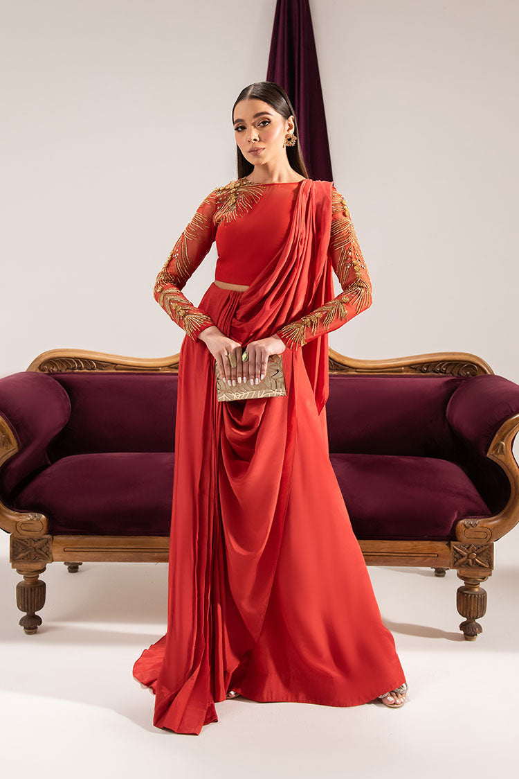 Picture of Maria Osama Khan - Tiffany Pret Collection Vol 1 - Carnelian - Available at Raja Sahib