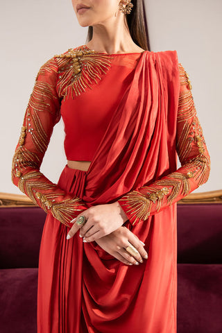 Picture of Maria Osama Khan - Tiffany Pret Collection Vol 1 - Carnelian - Available at Raja Sahib