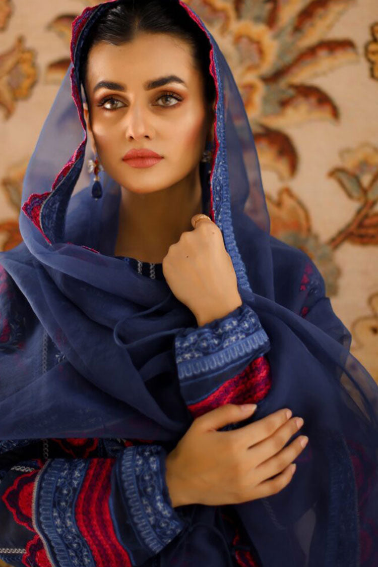 Picture of Shanyera - D10-Blue Beauty Aria Winter Pret Collection - Available at Raja Sahib