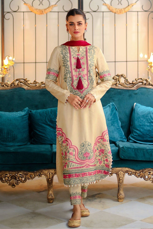 Picture of Shanyera - D5-Beige Beauty Aria Winter Pret Collection - Available at Raja Sahib