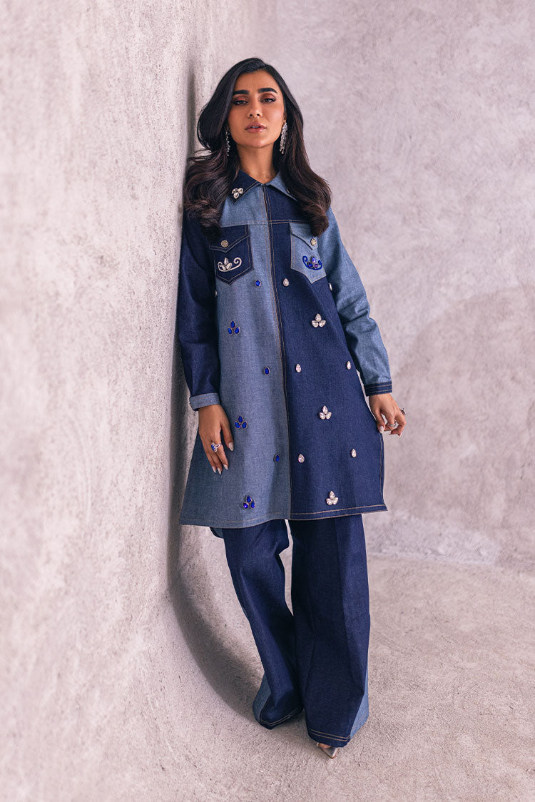 Picture of RJS Pret - Leena Pret Collection - Denim - Available at Raja Sahib