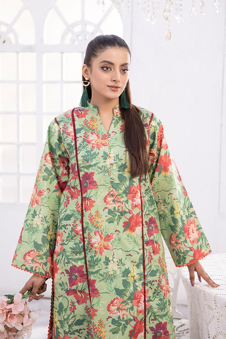 Picture of 2-PC Unstitched Digital Printed Lawn Suit - Available at Raja Sahib