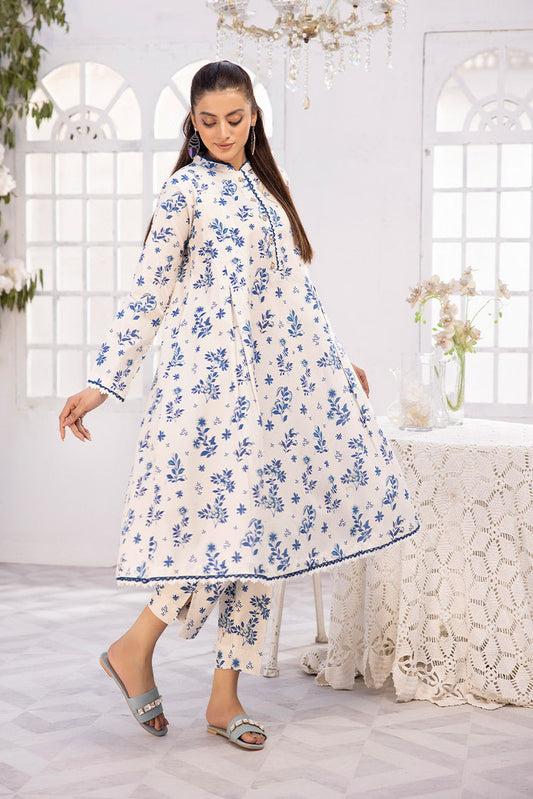 Picture of 2-PC Unstitched Digital Printed Lawn Suit - Available at Raja Sahib