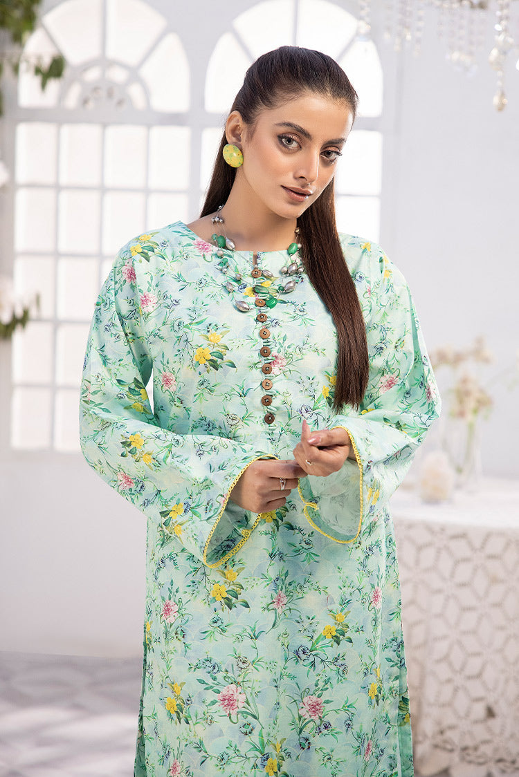 Picture of 2-PC Unstitched Digital Printed Lawn Suit - Available at Raja Sahib