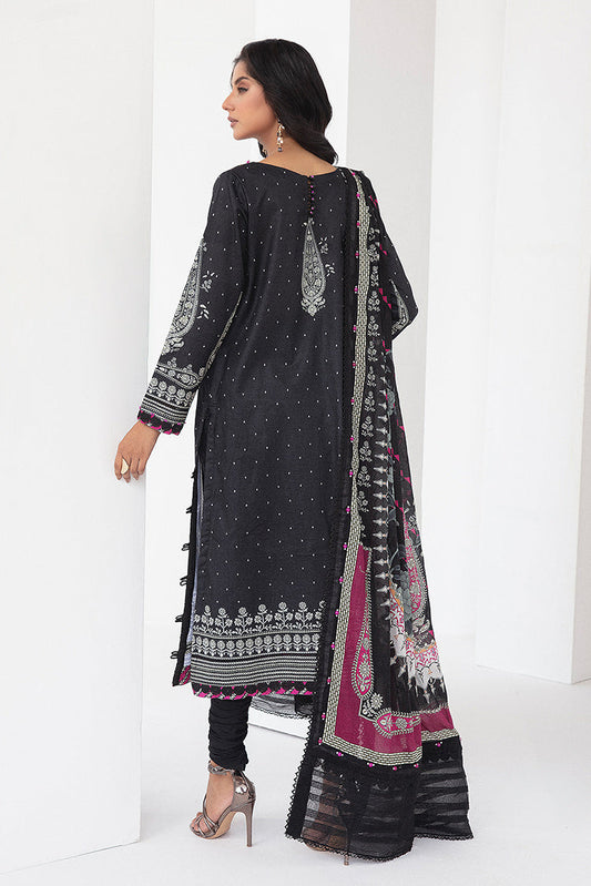 Picture of 3-PC Unstitched Digital Printed Lawn Suit - Available at Raja Sahib