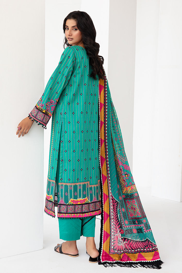 Picture of Ellena - 3-PC Unstitched Digital Printed Lawn Suit - Available at Raja Sahib