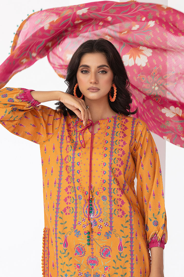 Picture of Ellena - 3-PC Unstitched Digital Printed Lawn Suit - Available at Raja Sahib