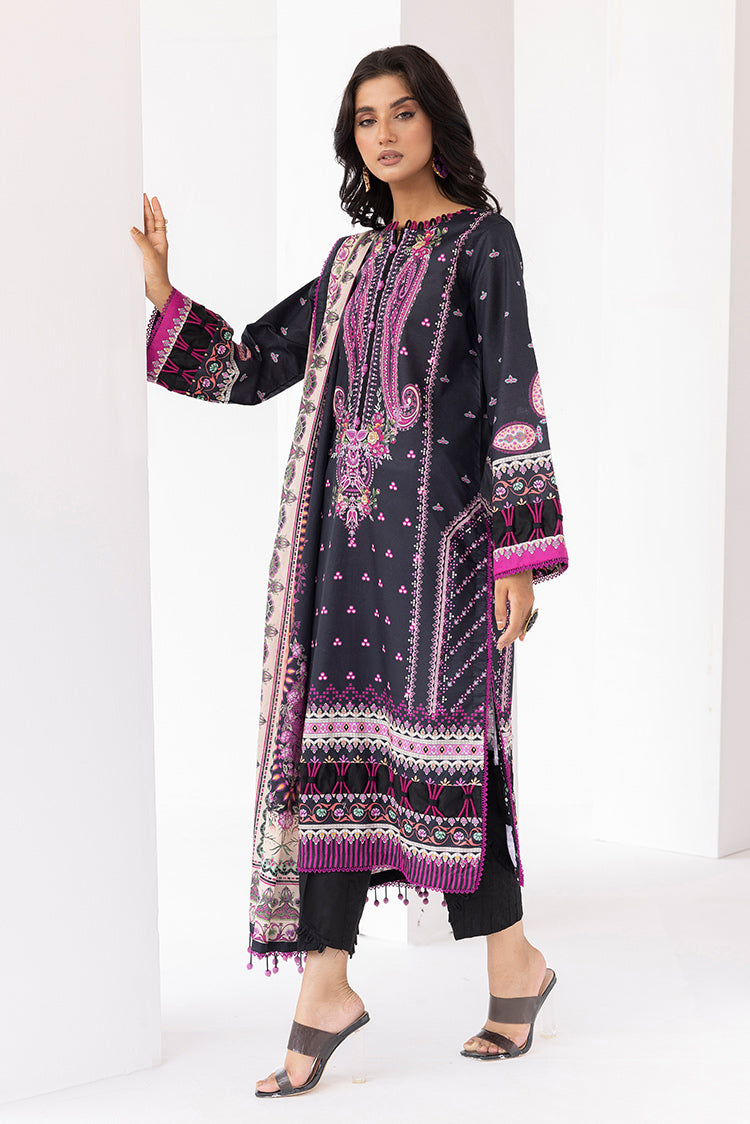 Picture of 3-PC Unstitched Digital Printed Lawn Suit - Available at Raja Sahib