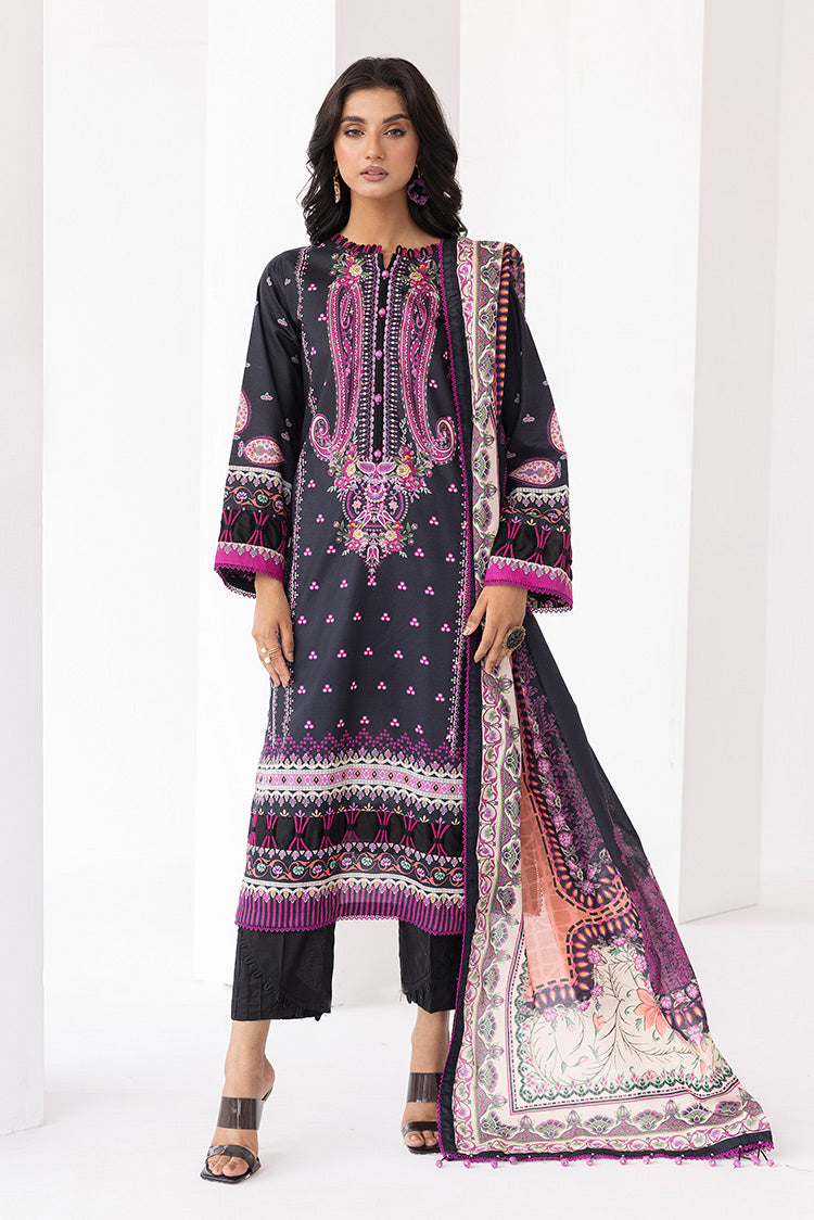 Picture of 3-PC Unstitched Digital Printed Lawn Suit - Available at Raja Sahib