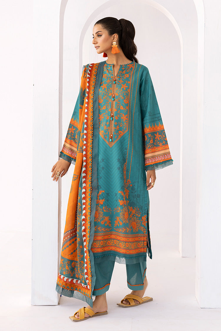 Picture of Ellena - 3-PC Unstitched Digital Printed Lawn Suit - Available at Raja Sahib