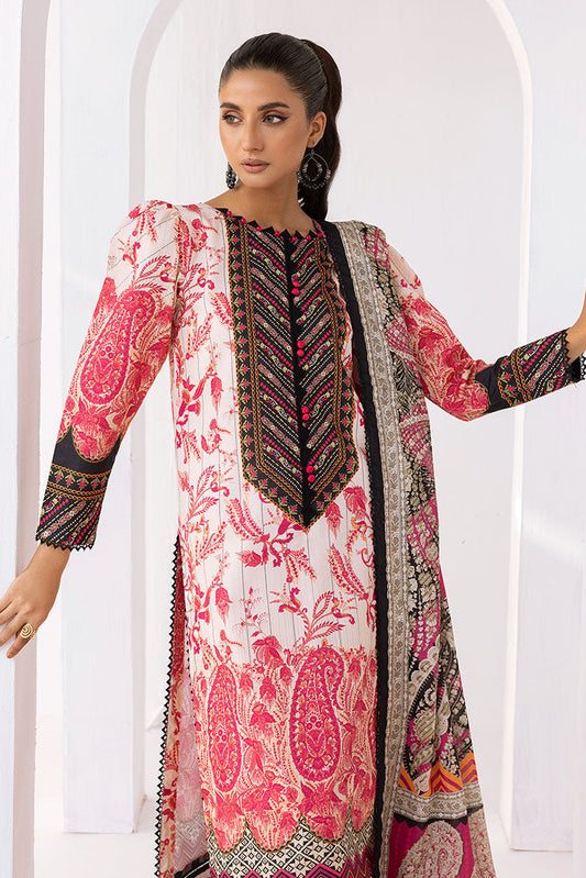 Picture of 3-PC Unstitched Digital Printed Lawn Suit - Available at Raja Sahib