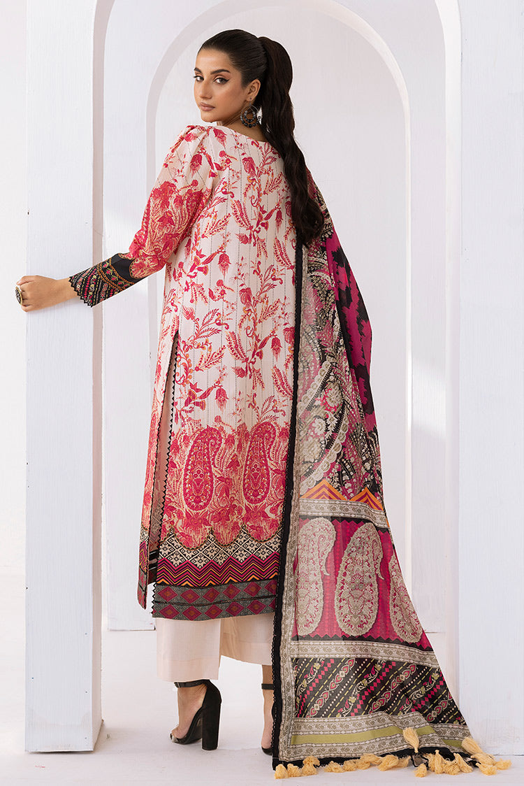 Picture of 3-PC Unstitched Digital Printed Lawn Suit - Available at Raja Sahib