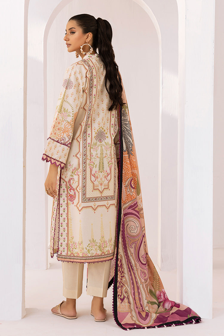 Picture of 3-PC Unstitched Digital Printed Lawn Suit - Available at Raja Sahib