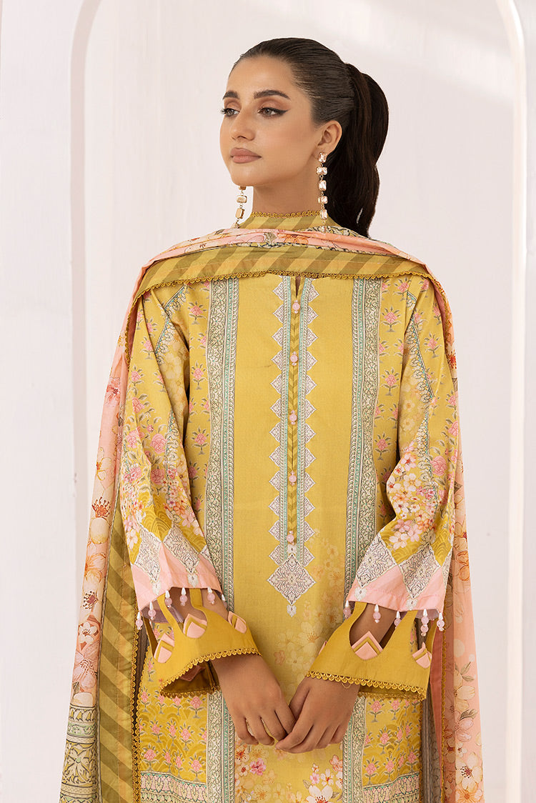 Picture of Ellena - 3-PC Unstitched Digital Printed Lawn Suit - Available at Raja Sahib