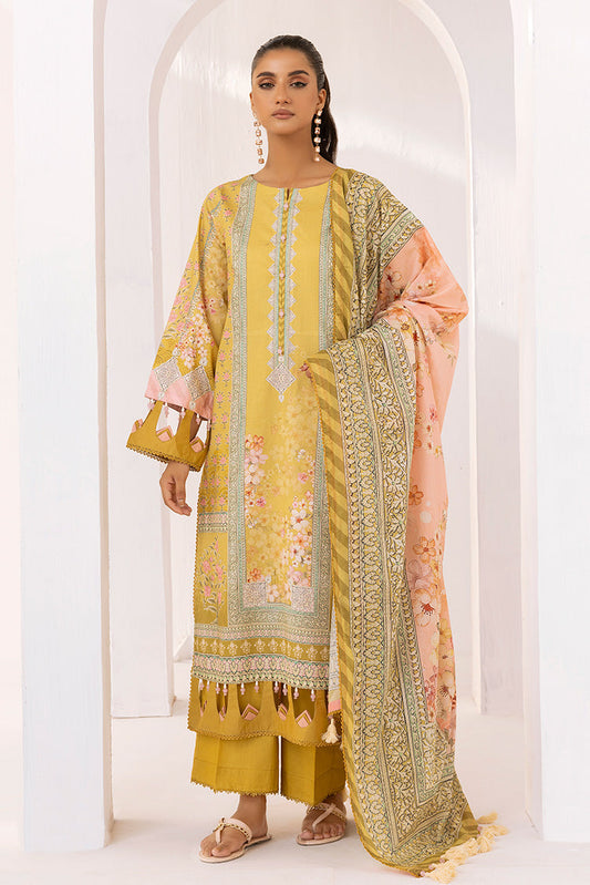 Picture of Ellena - 3-PC Unstitched Digital Printed Lawn Suit - Available at Raja Sahib