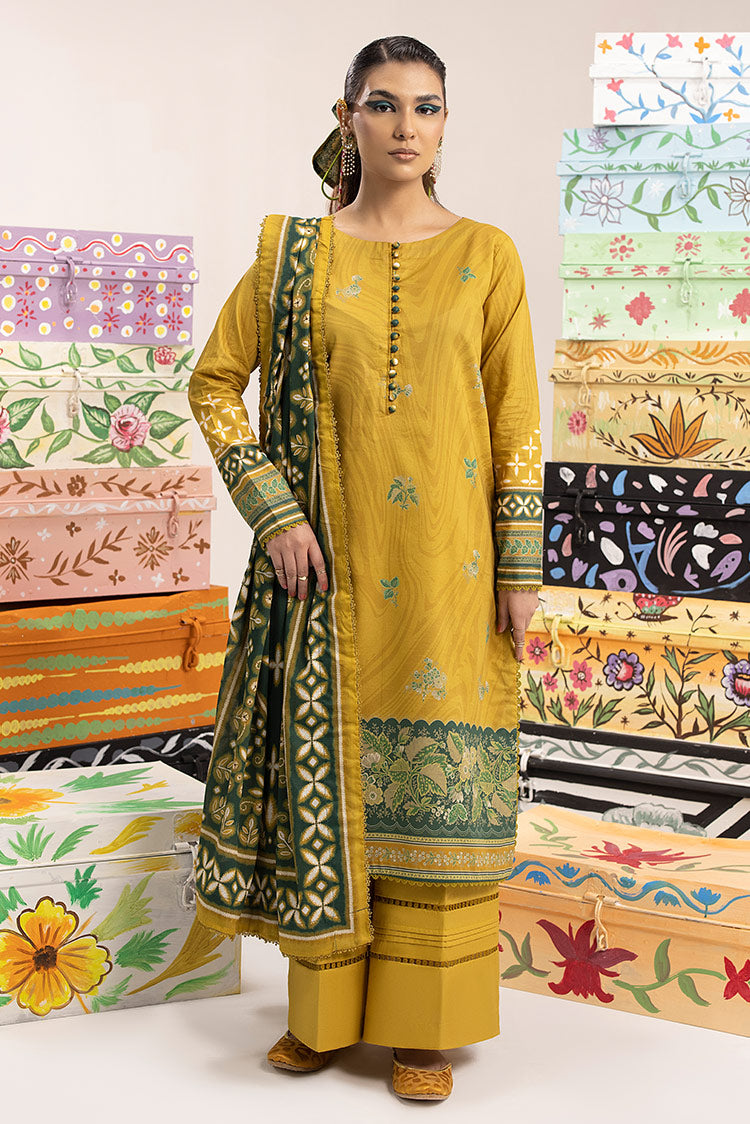 Picture of Ellena - 3-PC Unstitched Digital Printed Lawn Suit - Available at Raja Sahib