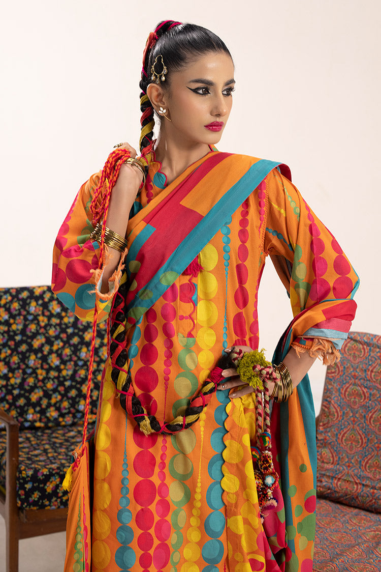 Picture of Ellena - 3-PC Unstitched Digital Printed Lawn Suit - Available at Raja Sahib