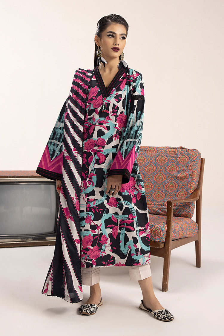 Picture of Ellena - 3-PC Unstitched Digital Printed Lawn Suit - Available at Raja Sahib