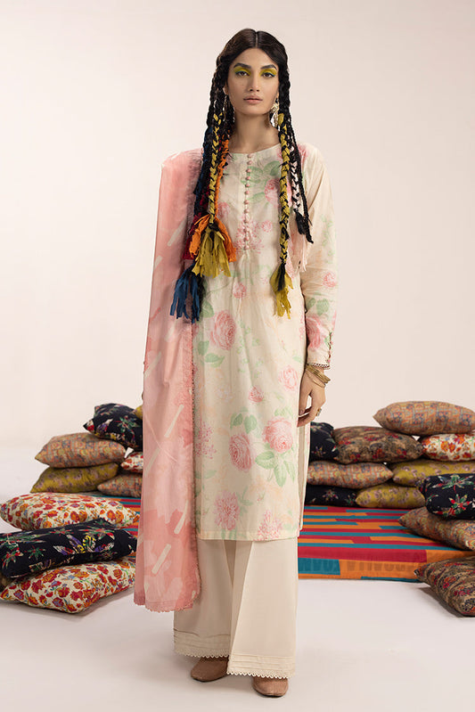 Picture of Ellena - 3-PC Unstitched Digital Printed Lawn Suit - Available at Raja Sahib