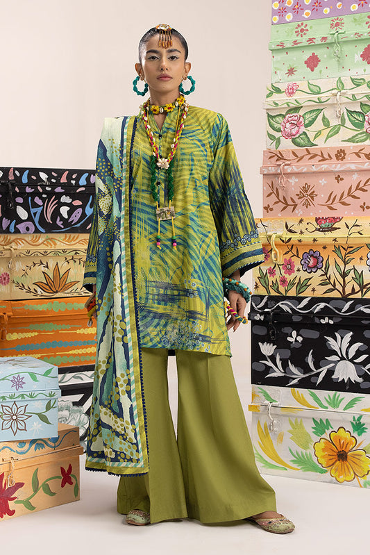 Picture of Ellena - 3-PC Unstitched Digital Printed Lawn Suit - Available at Raja Sahib