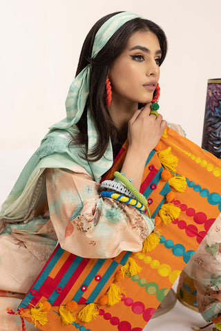 Picture of Ellena - 3-PC Unstitched Digital Printed Lawn Suit - Available at Raja Sahib