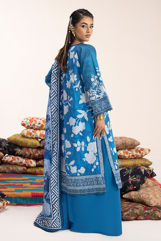 Picture of 3-PC Unstitched Digital Printed Lawn Suit - Available at Raja Sahib