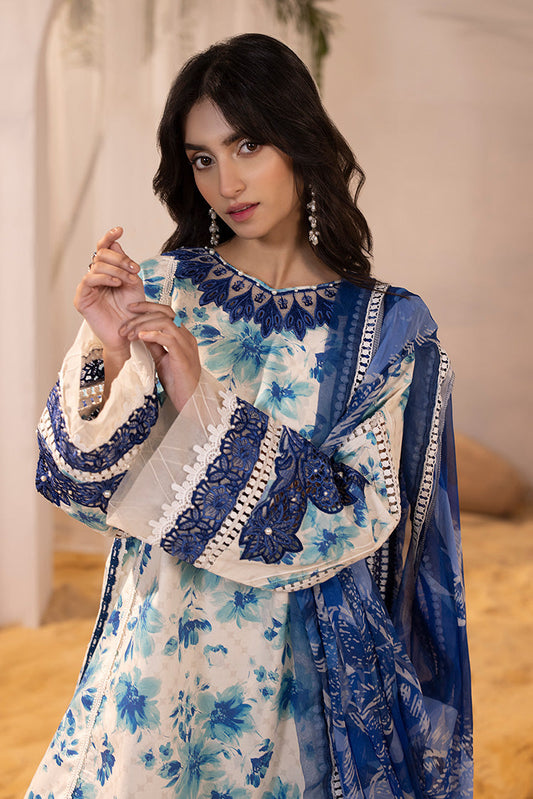 Picture of Ellena - 3-PC Unstitched Digital Printed Lawn Suit - Available at Raja Sahib