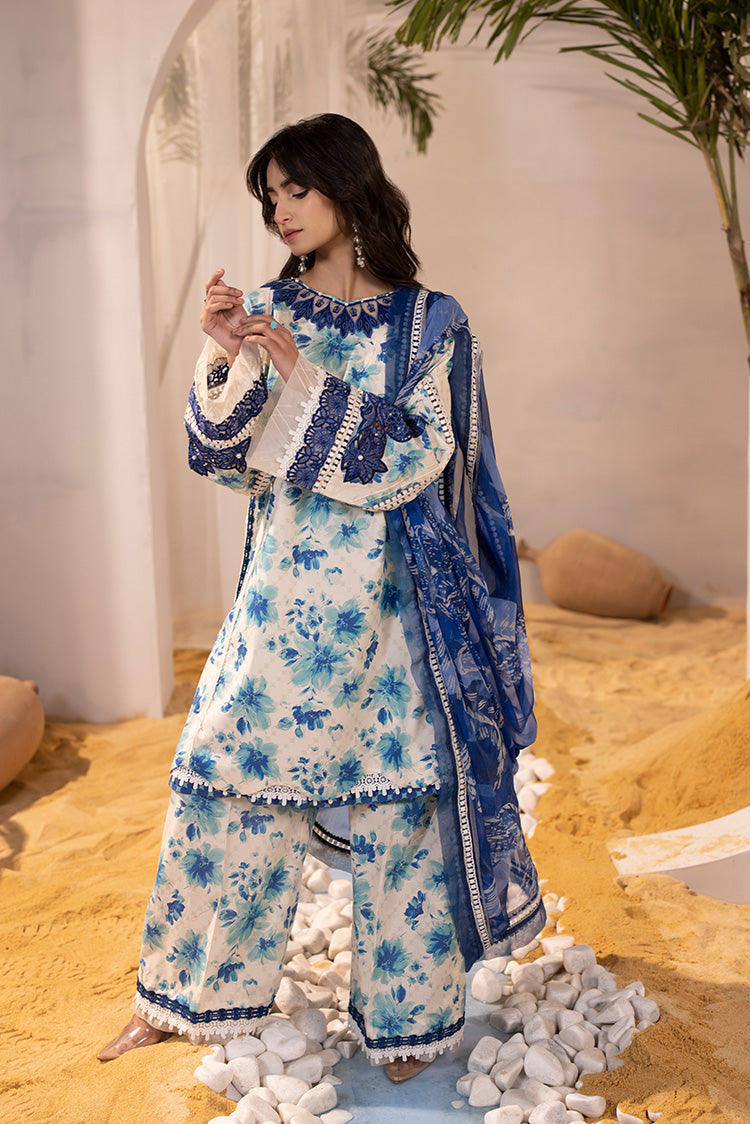 Picture of Ellena - 3-PC Unstitched Digital Printed Lawn Suit - Available at Raja Sahib